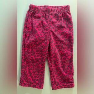 Pink & Grey Cheetah Straight Cut pants, Baby Girl 18months, baby warm pants